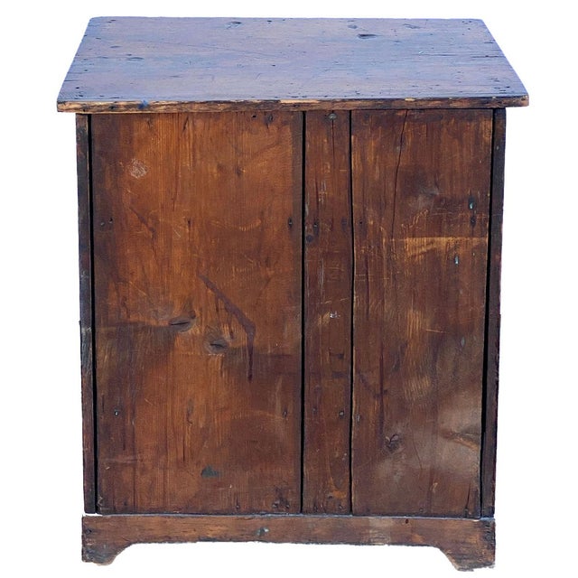 Brown 19th Century American New England Pine Miniature Chest of Drawers For Sale - Image 8 of 10