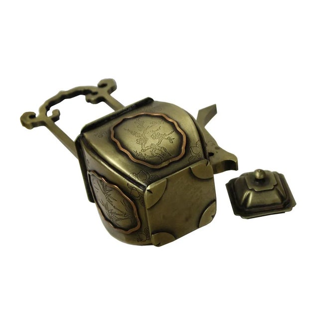 Chinese Handmade Bronze Teapot For Sale - Image 5 of 5