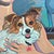 Postmodern Portrait of a Man and "Mr. Chips" by Noted Illustrator Richard Ellescas For Sale - Image 3 of 7