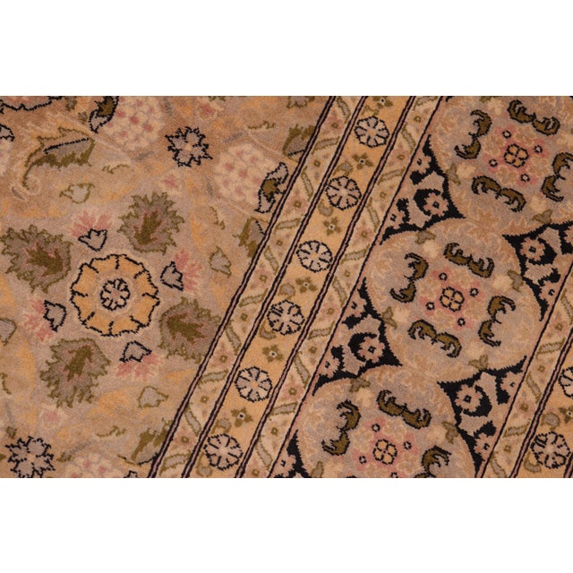 1990s Elegant Gulzar Pak-Persian Gold/Black Wool Rug - 8'1'' X 10'1'' For Sale - Image 5 of 9