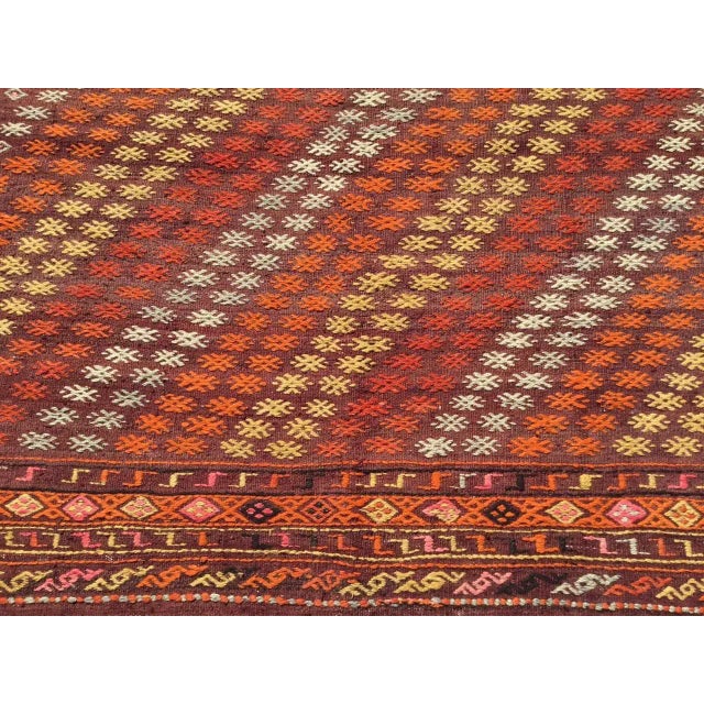 1960s Vintage Turkish Kilim Rug - 67" X 119" For Sale - Image 5 of 11