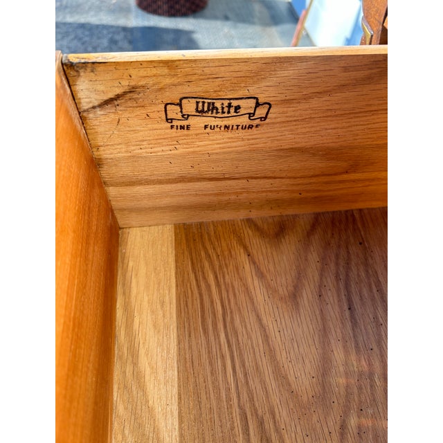 Brown Mid 20th Century Chinoiserie Three Drawer Chest of Drawers by White Furniture For Sale - Image 8 of 12