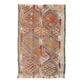 Vintage Small Decorative Kilim Rug - 2`6″ X 4`1″ For Sale