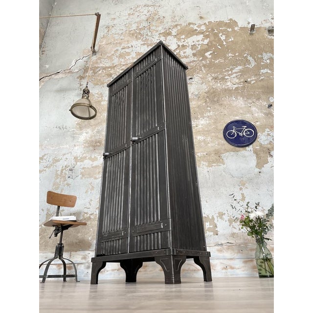 Locker with Corrugated Iron Double Doors from Strafor, 1920s For Sale - Image 14 of 18