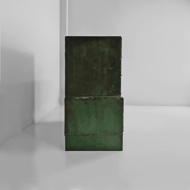 Mid-Century Modern Mid-Century Modern German Dark Green Wooden and Glass Chest of Drawers, 1940s For Sale - Image 3 of 17