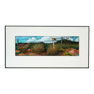 Margaret McGee "Wildflowers/Las Vegas" Oil on Paper 1989