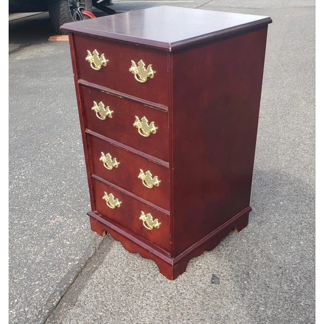 Wood Late 20th Century Two-Drawer Chippendale Mahogany Filing Cabinet For Sale - Image 7 of 8