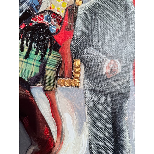 Contemporary Glynn Marcus “Spectators at the Tarkay Exhibit” Giclee on Canvas With Hand Embellishment and Bas Relief Signed For Sale In New York - Image 6 of 13