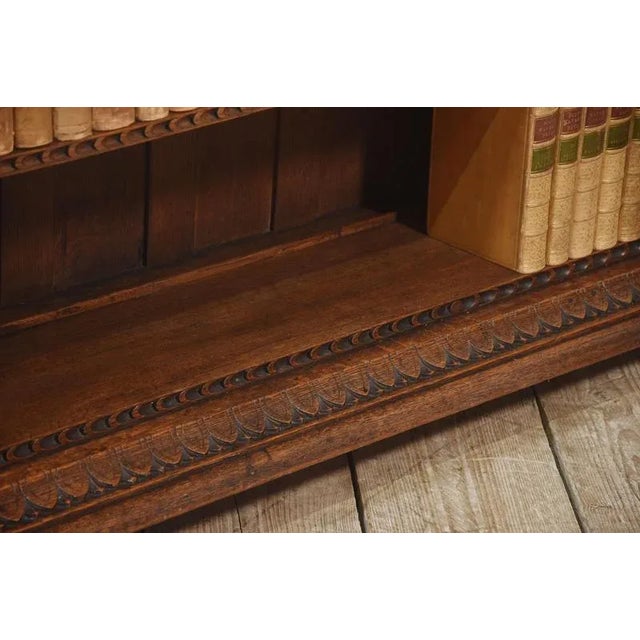 Carved Oak Open Bookcase For Sale - Image 9 of 16