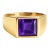 Amethyst Signet February Birthstone Ring for Men in 925 Sterling Silver Us 7 For Sale