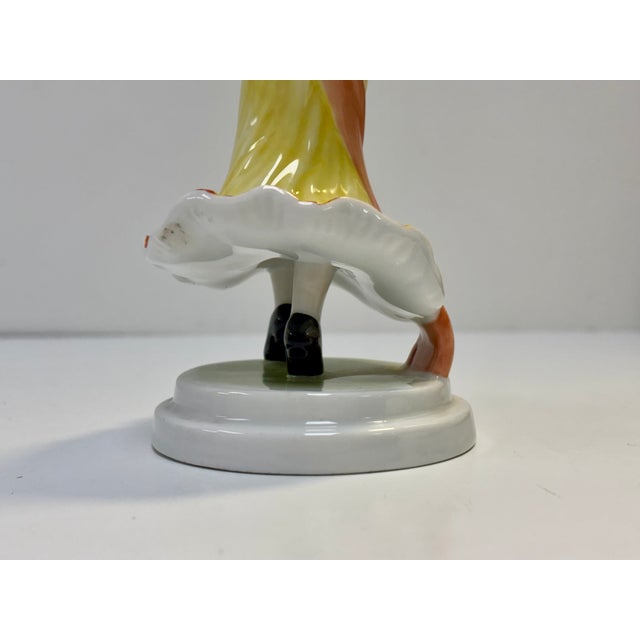 Ceramic Vintage Herend Porcelain Figurine of Hungarian Female Folk Dancer For Sale - Image 7 of 8