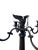 Antique Neoclassical Gothic Bronze Candelabra w/Griffin Finial & Crystal Antique bronze four arm Candelabra with winged...