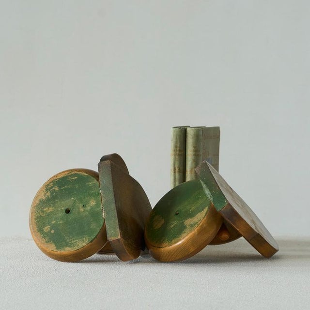 Art Deco Bookends in Wood, 1950s, Set of 2 For Sale - Image 9 of 10