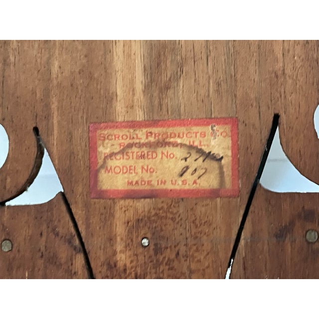 Wood Vintage Mirror Wall Shelf Sconces For Sale - Image 7 of 9