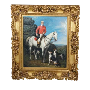Portrait Painting Charles Trelawny Master of Dartmoor Hunt After Francis Grant