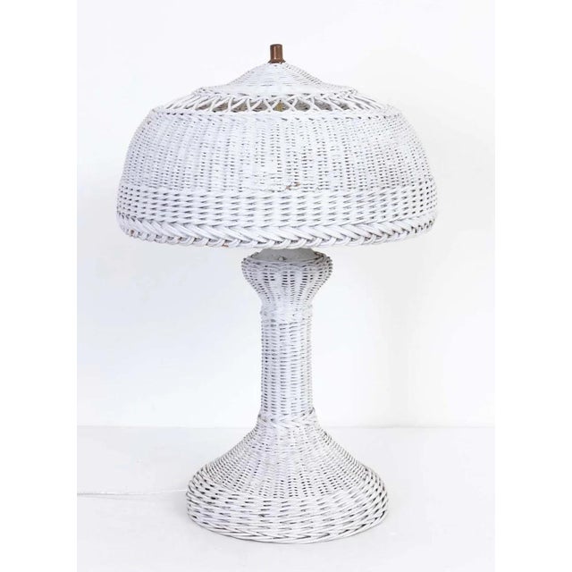 Early 20th Century Antique Wicker Lamp For Sale - Image 5 of 7