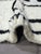 Contemporary Black and White Moroccan Rug - 9.8 X 6.8 Ft For Sale - Image 3 of 6