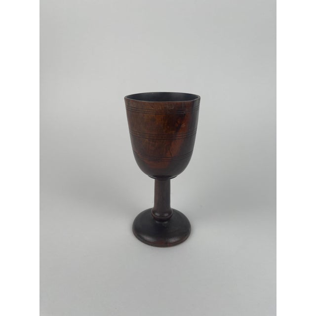 19th Century 18th/19th Century Antique English or Continental Hardwood Treen Cup For Sale - Image 5 of 5