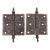 Pair of 3.5 X 3.5 In. Antique Cast Iron Victorian Door Hinges For Sale
