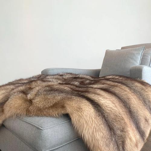 Early 21st Century Handcrafted Fox Fur Throw by J.M. Barnardo, 2012 For Sale - Image 5 of 9