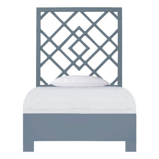 Darien Platform Bed Twin Extra Long, Regatta Blue For Sale