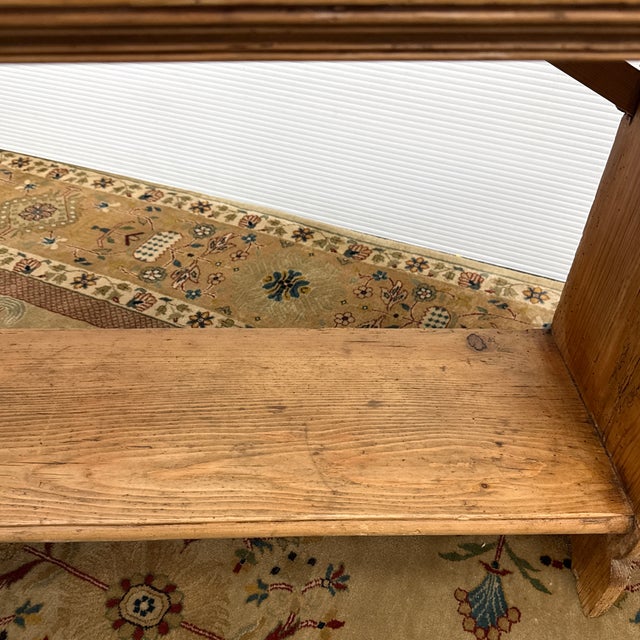 Pine Wood Console Table With Display Shelf, Vintage For Sale - Image 11 of 12