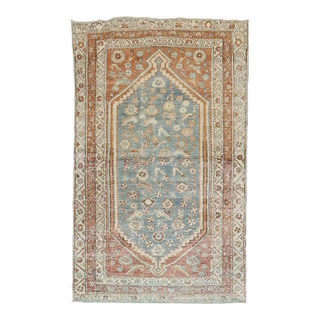 Early 20th Century Rustic Persian Malayer Rug - 3'10" x 6'5" For Sale