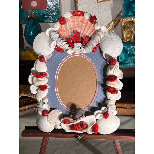 Vintage Italian Baroque Grotto Style Wall Hanging Picture Frame For Sale In Palm Springs - Image 6 of 12