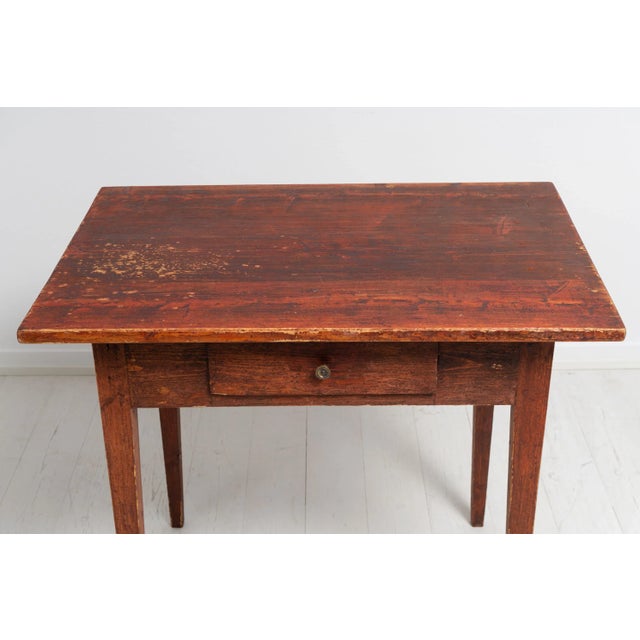 Brown Small 19th Century Swedish Gustavian Style Side Table For Sale - Image 8 of 11