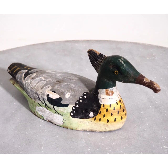 Antique French Painted Bird Decoy For Sale - Image 4 of 4