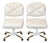 Vintage Douglas Furniture Ivory Faux-Leather Swivel Chairs on Casters — Pair For Sale
