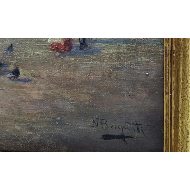 Framed Italian Street Canal Scene Oil Painting by Nicholas Briganti For Sale - Image 9 of 11