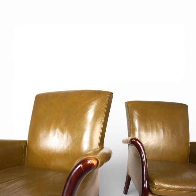 Vintage Moss Green Froxfield Leather Chairs by Parker Knoll, 1960, Set of 2 For Sale - Image 13 of 17