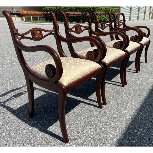 Theodore Alexander English Regency Style Dining Table and Armchair Set For Sale - Image 11 of 12
