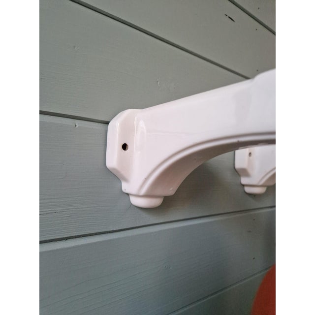 Art Deco Wall Sconces in Porcelain and Multicoloured Satin Glass, 1930s, Set of 2 For Sale - Image 11 of 18