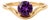 Purple Amethyst v-Shape Solitaire Ring • Dainty Minimalist Stacking Ring • February Birthstone Ring Us 7 For Sale