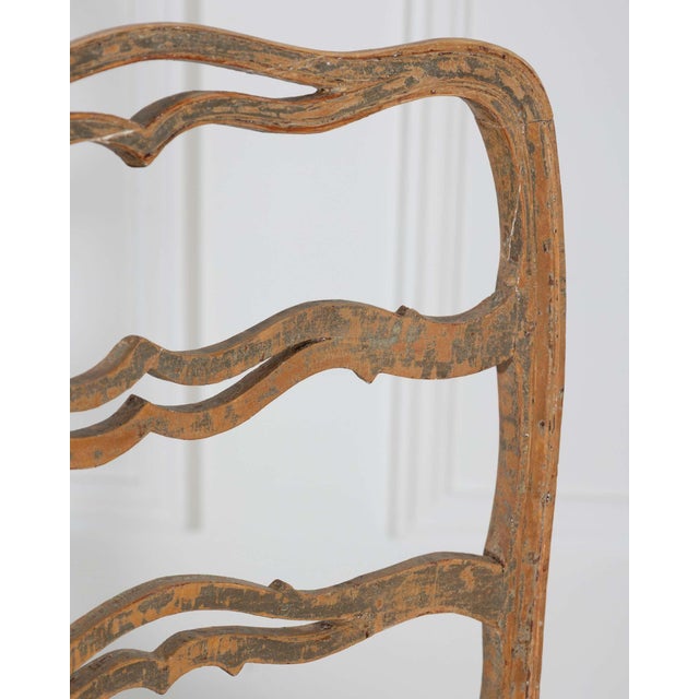 A pair of slender Gustavian chairs with smiling details Circa 1780 For Sale - Image 13 of 14