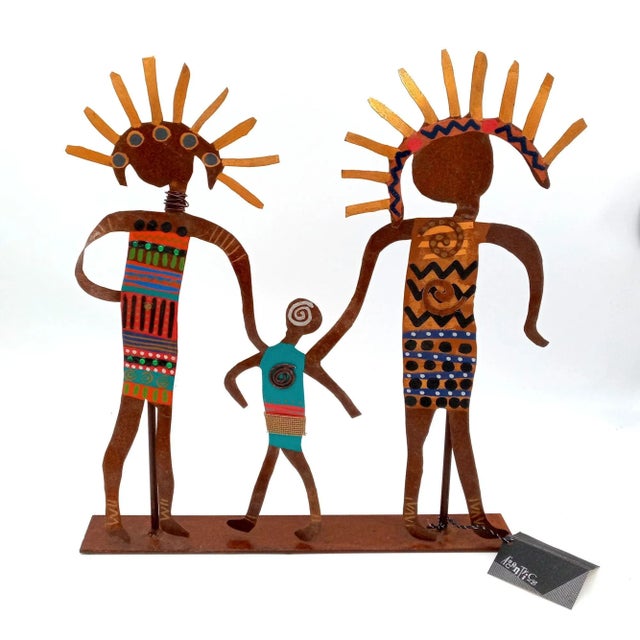 Abstract Metal Family Sculpture Ooak Vintage Bill Finks Brutalist Primitive Home Decor For Sale - Image 12 of 12