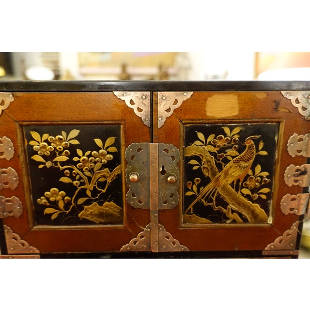 Japanese Lacquered Cabinet, 1890s For Sale - Image 3 of 7