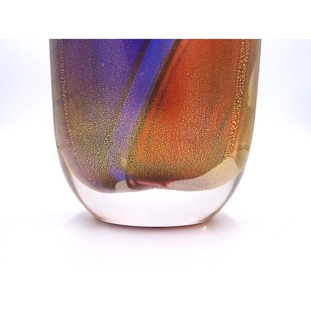 Blue Carnival Collection Murano Glass Vase by Archimede Seguso for Seguso For Sale - Image 8 of 12