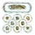 Antique Edwardian Porcelain Fish Service for Eight - Joseph Schachtel, Germany- 9 Pieces For Sale