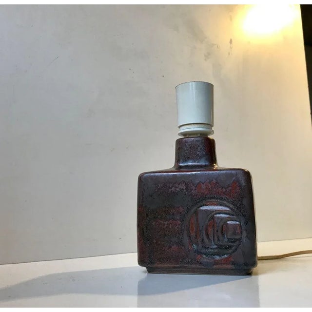 1970s Modernist Scandinavian Stoneware Table Lamp from Desiree, 1970s For Sale - Image 5 of 9
