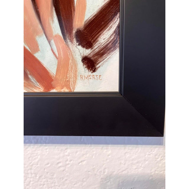 Figurative Looking Back by Ryan Morse | Oil on Board Portrait of a Woman with Long Hair For Sale - Image 3 of 4