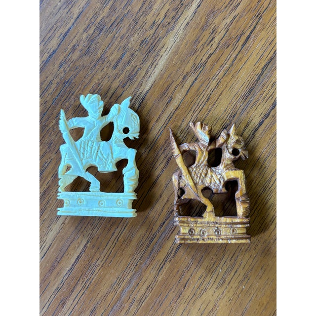 Hand-Carved Chinese Bone Export Travel Chess Set Early 20th Century For Sale - Image 9 of 12