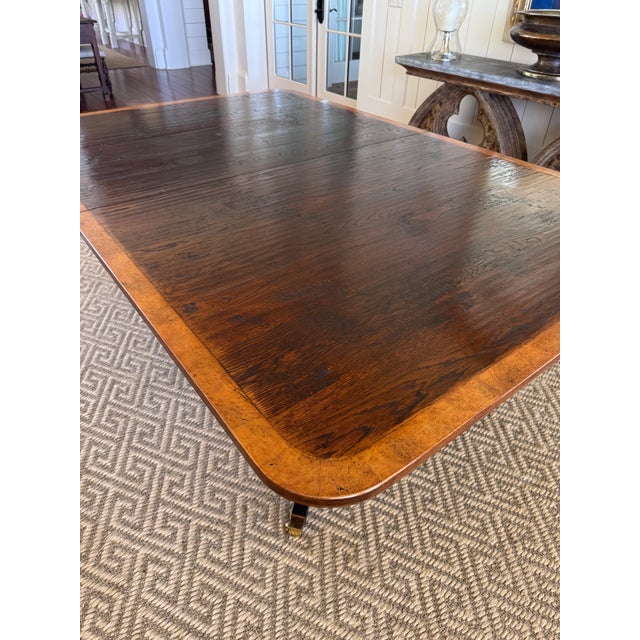Custom Made English Extending Dining Table For Sale - Image 4 of 11