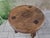Small Brutalist Round Oak Coffee Table, 1970s For Sale - Image 6 of 10