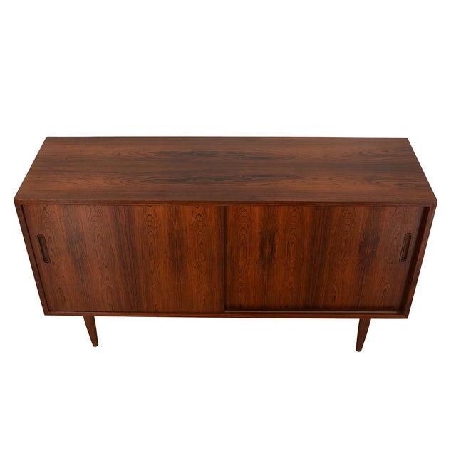 Rosewood Condo Sized Sliding Door Sideboard Media Cabinet Chairish