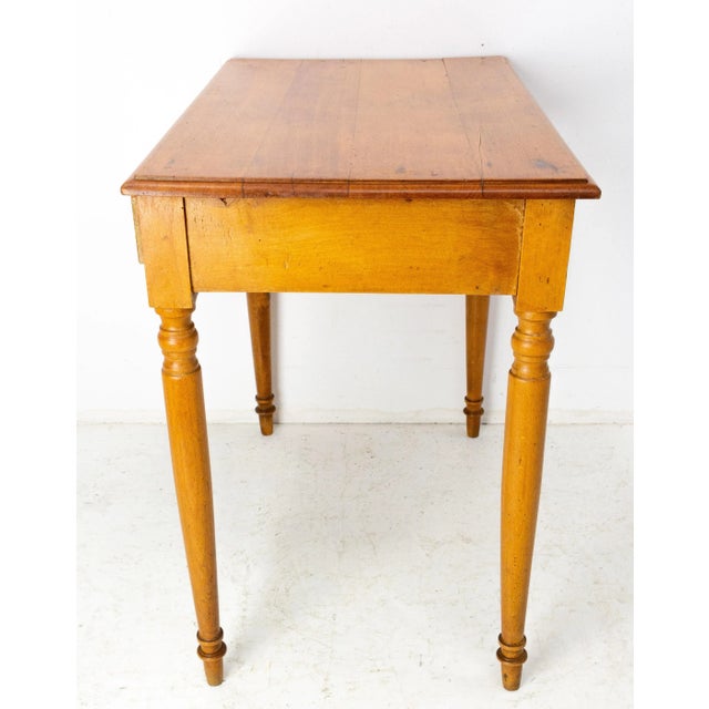 Metal Art Nouveau French Beech Writing Table, 1900s For Sale - Image 7 of 13