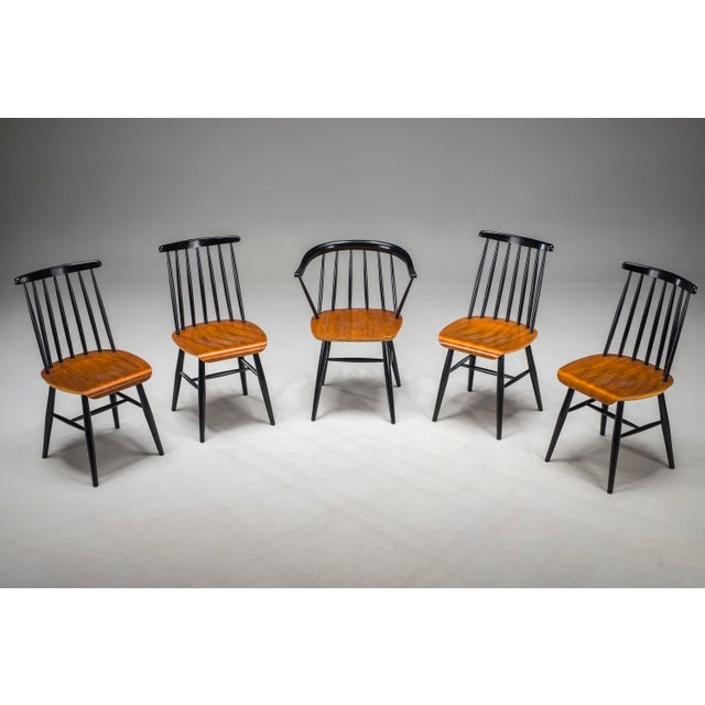 Fanett Dining Chairs attributed to Ilmari Tapiovaara, 1960s, Set of 5 For Sale - Image 10 of 18