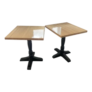 Pair of Vintage 1990s,solid Oak. Butcher Block Top, Bistro/Pub Tables